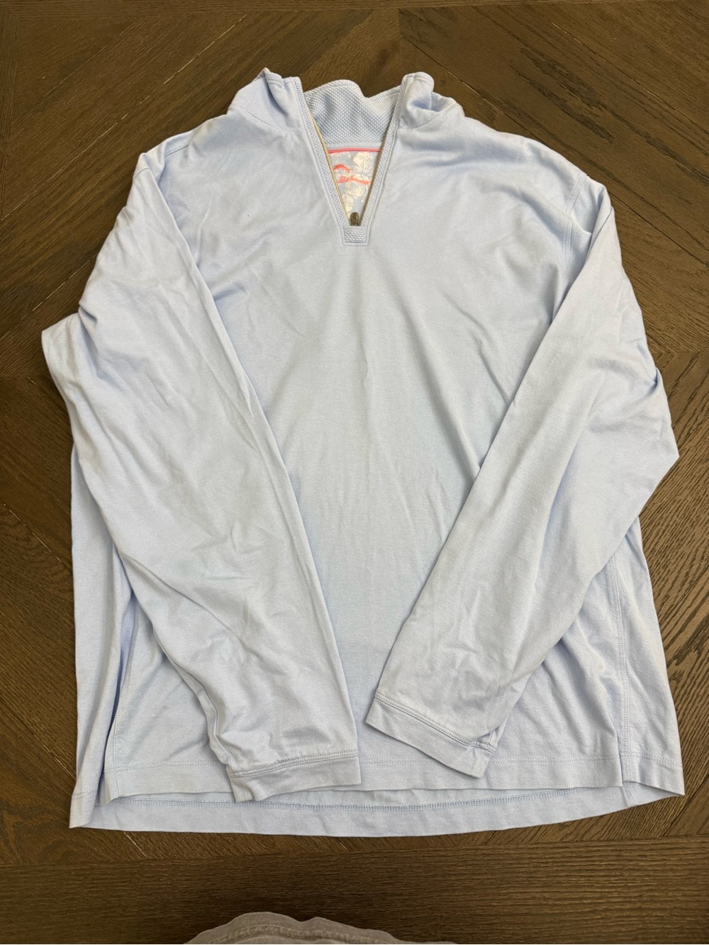 Tommy Bahama Pale Blue Hooded Zip Pullover